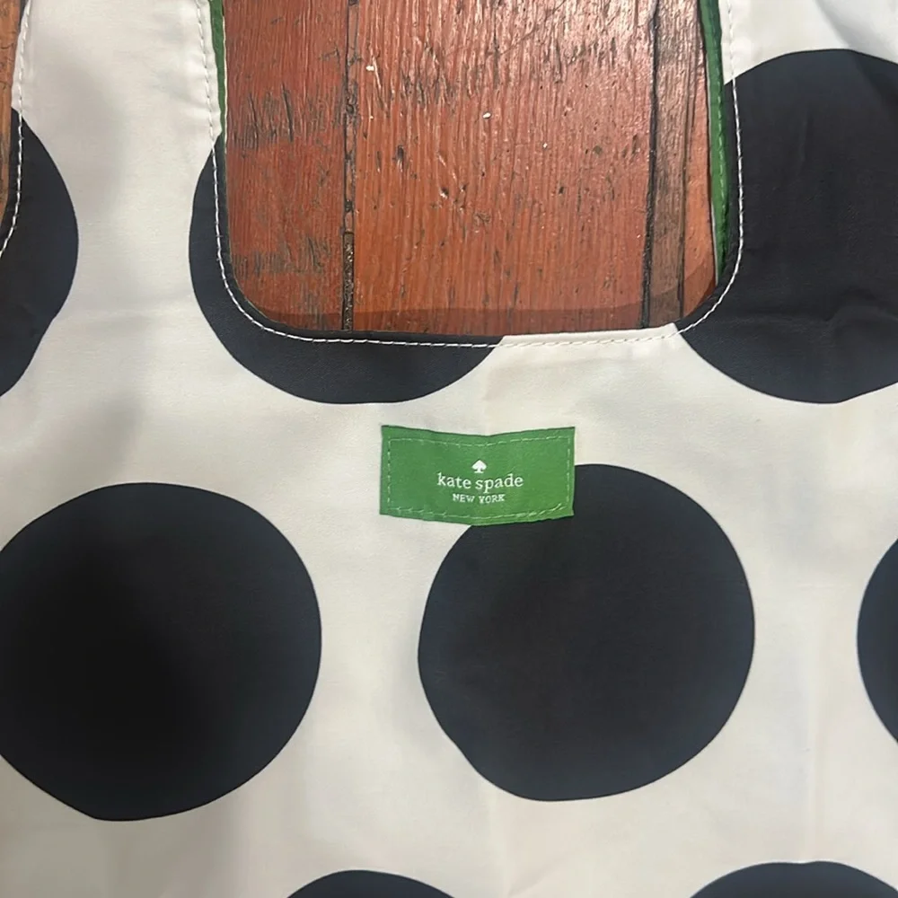 Kate Spade Black and White Polka Dot Reversible Tote Bag - Picture 5 of 6